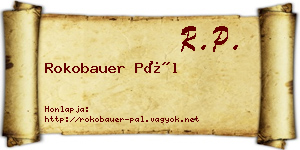 Rokobauer Pál névjegykártya